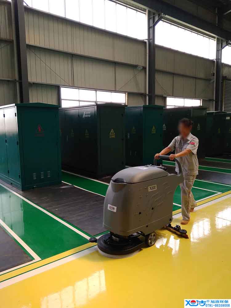 旭洁手推式多功能全自动洗地机,工厂生产仓库工业洗地机2